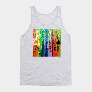 Rushing again into a Rainbow Sky Tank Top